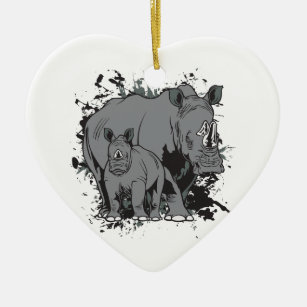 The Rhinos Ceramic Ornament