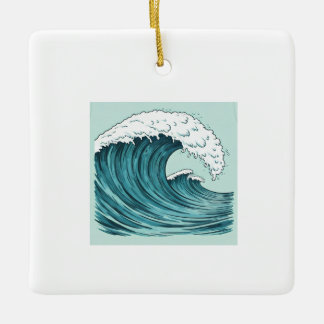 The Rhythm of the Ocean Ceramic Ornament