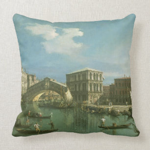The Rialto Bridge, Venice Throw Pillow
