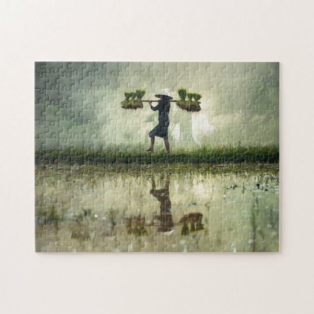 The Rice Harvester Malaysia. Jigsaw Puzzle (Horizontal)