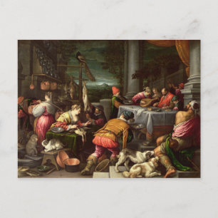 The Rich Man and Lazarus, 1590-95 Postcard