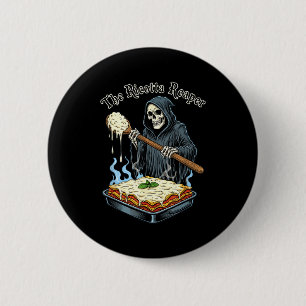 The Ricotta Reaper Funny Italian Halloween Lasagna 2 Inch Round Button