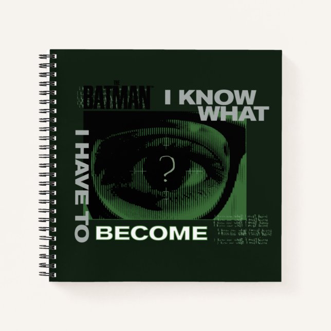 The Riddler "I Know What I Have To Become" Notebook (Front)