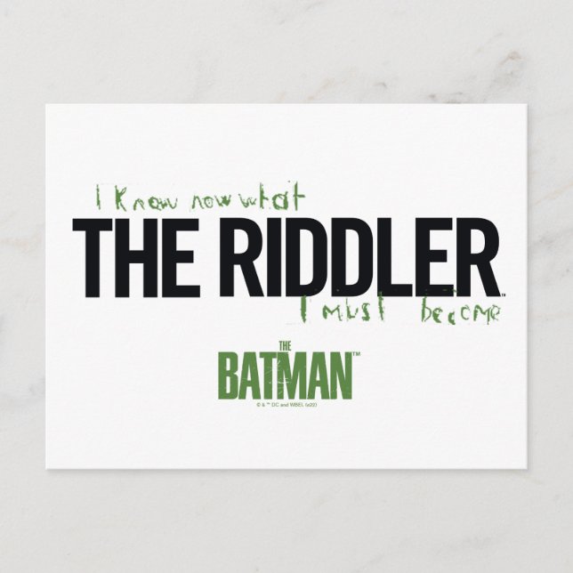 The Riddler - I Know What I Must Become Postcard (Front)