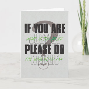 The Riddler - If You Are Justice Please Do Not Lie Card