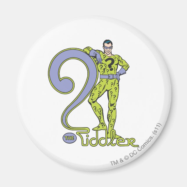 The Riddler & Logo Green Magnet (Front)