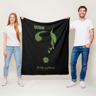 The Riddler "To The Batman" Question Mark Fleece Blanket