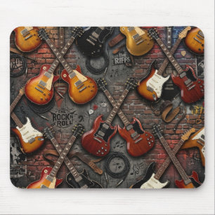 The Riffs: Vintage Electric Guitar Mouse Pad