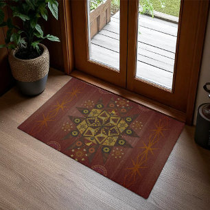 The righteousness protector of Geo tantrum mandala Doormat