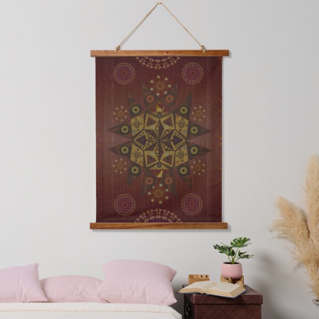 The righteousness protector of Geo tantrum mandala Hanging Tapestry (Bedroom)