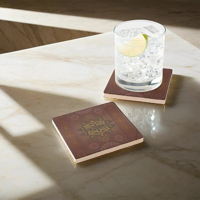 The righteousness protector of Geo tantrum mandala Stone Coaster (Creator Uploaded)