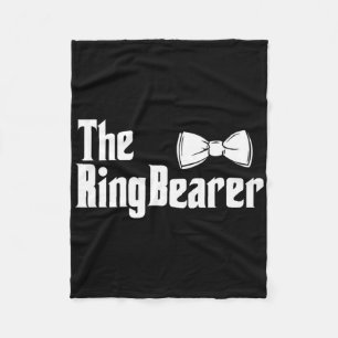 The Ring Bearer Bowtie Ring Dude Wedding Groom Bri Fleece Blanket