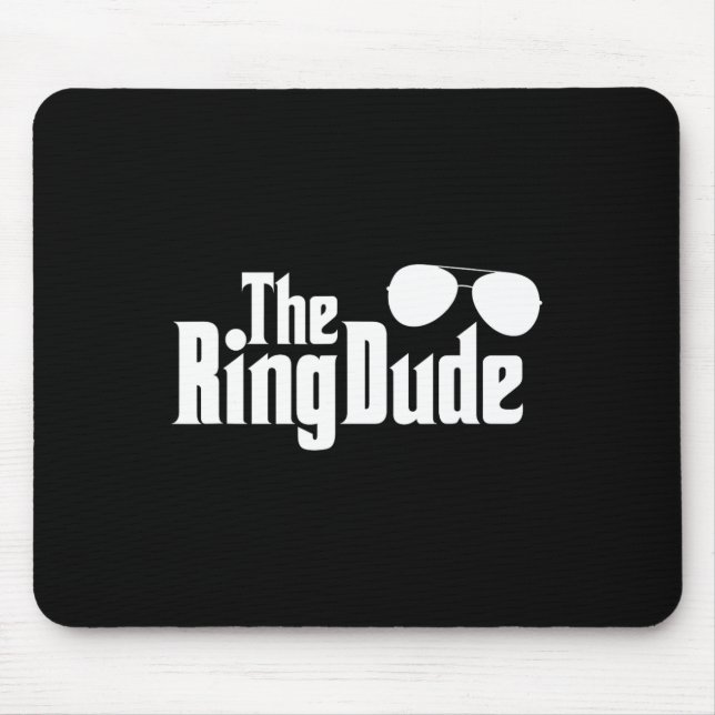 The Ring Dude Bowtie Ring Bearer Wedding Groom Bes Mouse Pad (Front)