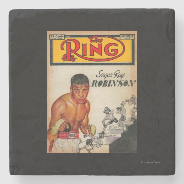 The Ring Magazine Cover 2 Stone Coaster (Front)