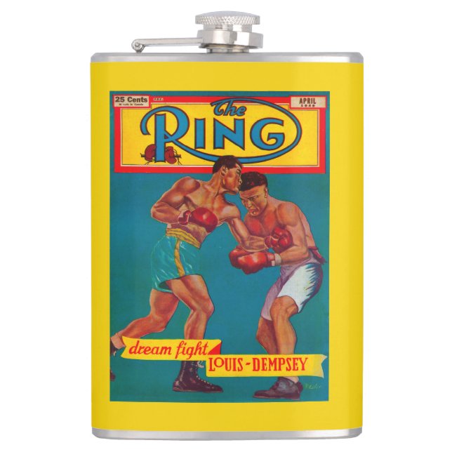 The Ring Magazine Cover Hip Flask (Front)