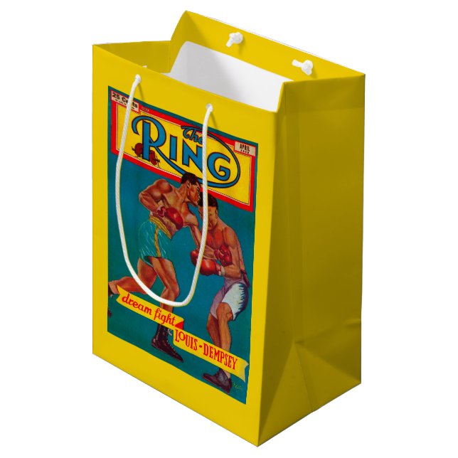 The Ring Magazine Cover Medium Gift Bag (Front Angled)