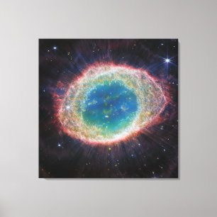 The Ring Nebula JWST NIRCam Space Canvas Print