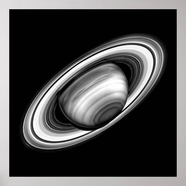 The Rings of Gas Giant Saturn - planetary image Poster (Front)