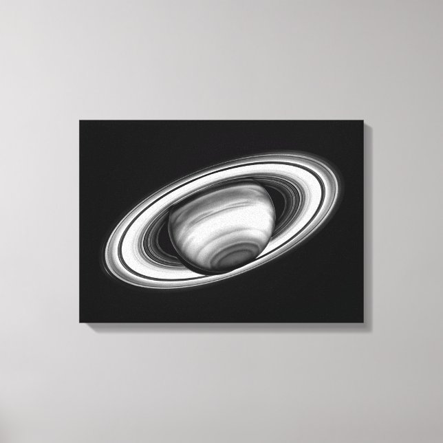 The Rings of Gas Giant Saturn - solar system image Canvas Print (Front)