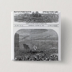 The Riots in Belfast 2 Inch Square Button