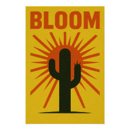 The rise of the cactus under the hot sun poster