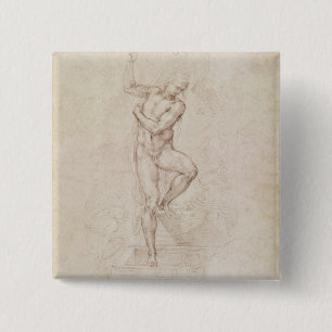 The Risen Christ 2 Inch Square Button