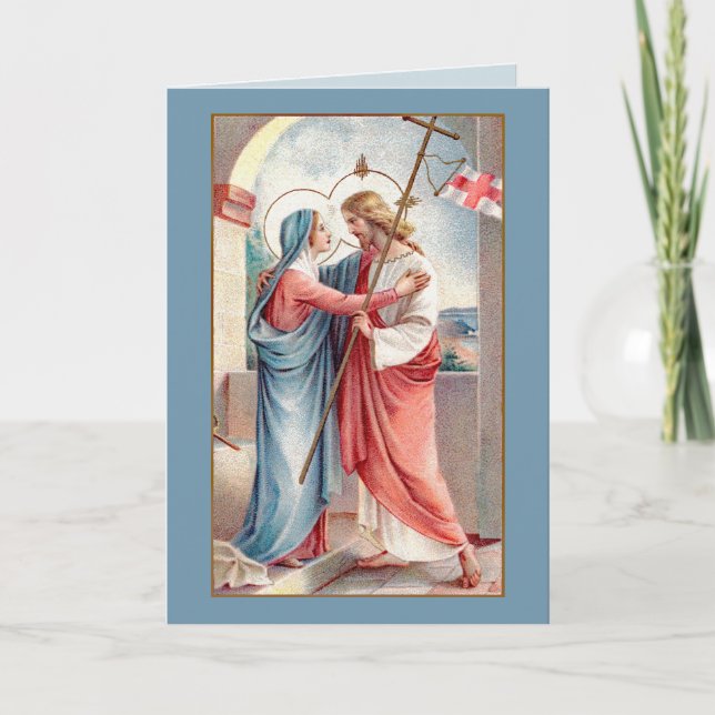The Risen Christ Greets His Mother (MH01)  Card (Front)