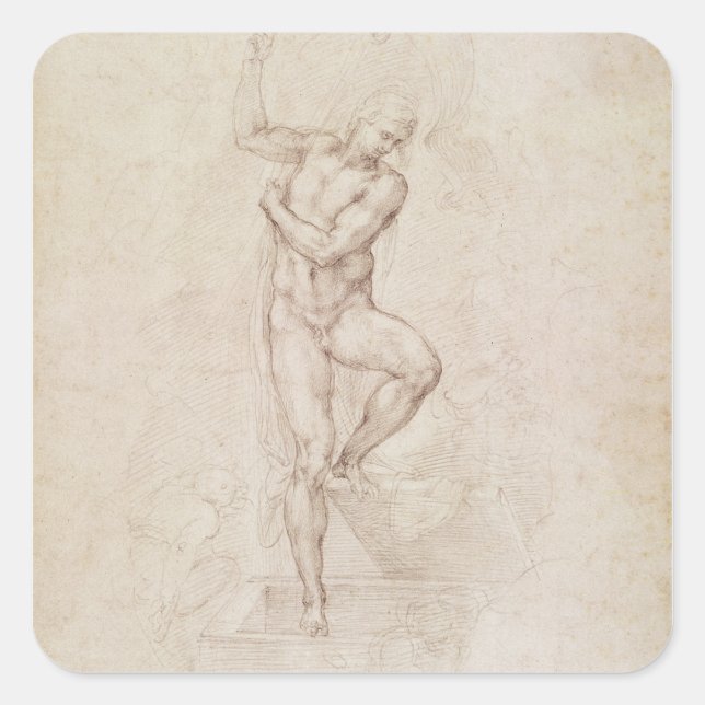 The Risen Christ Square Sticker (Front)