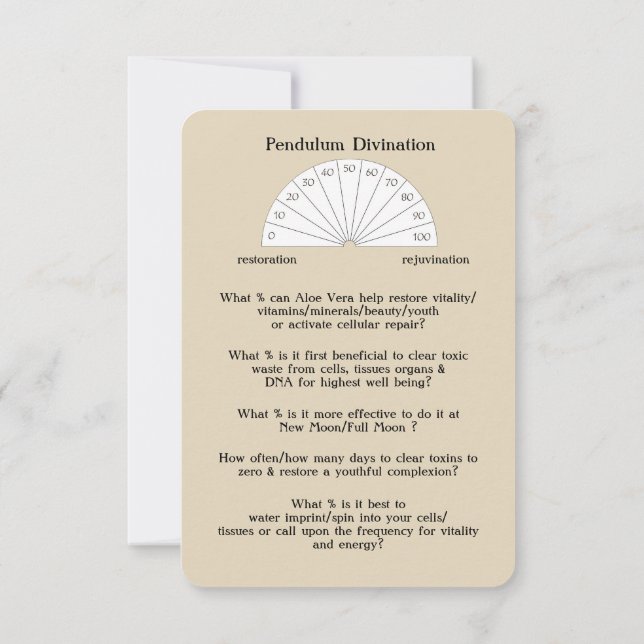 The Ritual, Divination & Healing Cards - Aloe Vera (Back)