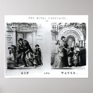 The Rival Fountains or Gin and Water Poster