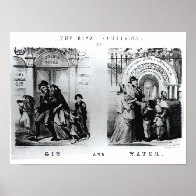 The Rival Fountains or Gin and Water Poster (Front)