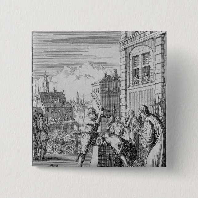 The Riven Shield 2 Inch Square Button (Front)