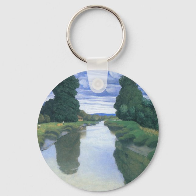 The River at Berville by Felix Vallotton, Fine Art Keychain (Front)