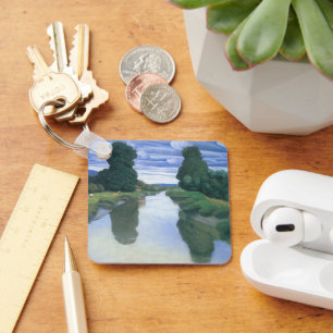 The River at Berville by Felix Vallotton, Fine Art Keychain
