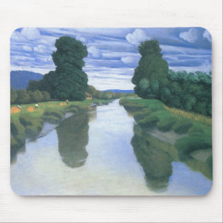 The River at Berville by Felix Vallotton, Fine Art Mouse Pad