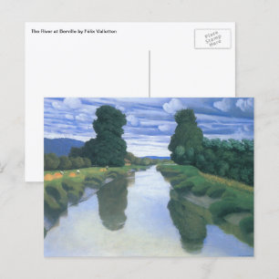 The River at Berville by Felix Vallotton, Fine Art Postcard