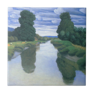 The River at Berville by Felix Vallotton, Fine Art Tile