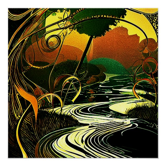 The River flows Poster (Front)