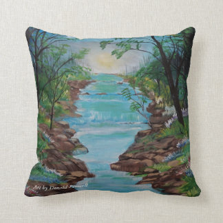 The river flows throw pillow