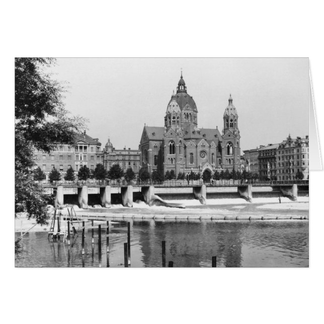 The river Isar at Munich, c.1910 (Front Horizontal)