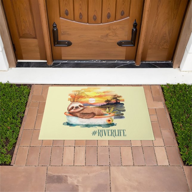 The River Life Sloth | Summer Fun Doormat (Outdoor)