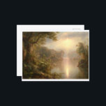 The River of Light,  Frederic Edwin Church Postcard<br><div class="desc">The River of Light is a panting by Frederic Edwin Church (American, 1826 - 1900). We look through a tropical forest lining a hazy, wide, placid river in this horizontal landscape painting. The trees are covered with climbing vines, and they have gnarled, sprawling branches. Light catches the flat leaves of...</div>