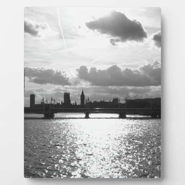 The River Thames and London mono Plaque (Front)