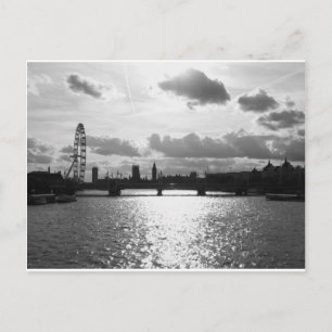 The River Thames and London mono Postcard
