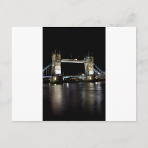 The River thames and Tower Bridge at Night Postcard