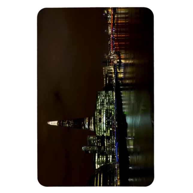 The River Thames at Night Magnet (Vertical)