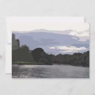 The River Thames at Staines greeting card, blank Thank You Card