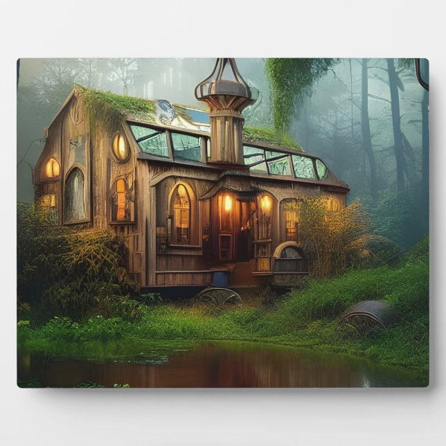 The River Workshop | Steampunk Tabletop Plaque (Front)