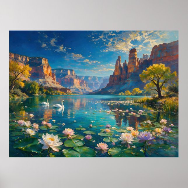 The River's Second Life -  A Surreal Landscape Poster (Front)