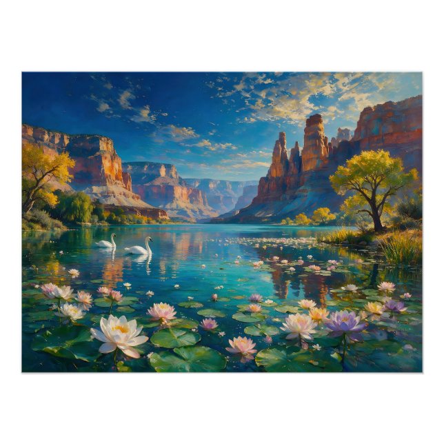 The River's Second Life -  A Surreal Landscape Poster (Front)